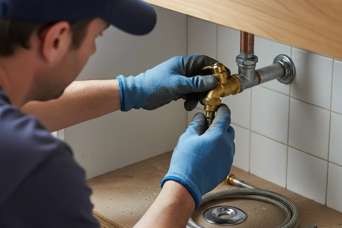 Shutoff valve and fitting work during Faucet and Fixture Repair in Astoria